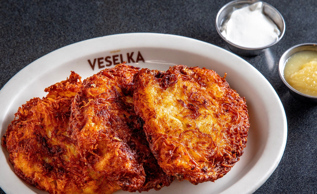 Plate of latkes