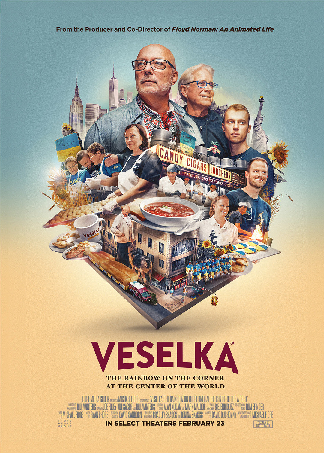 Veselka movie poster with the original launch date