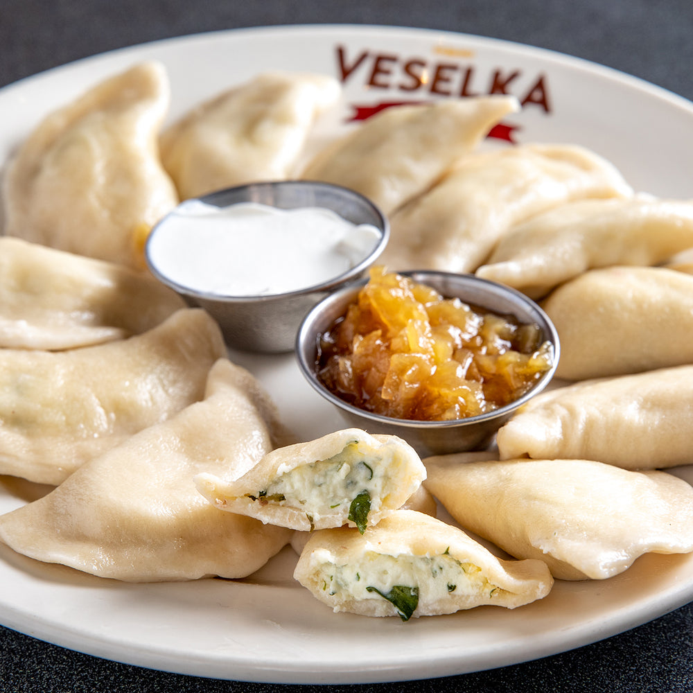 Arugula and Goat Cheese Pierogi Veselka 2