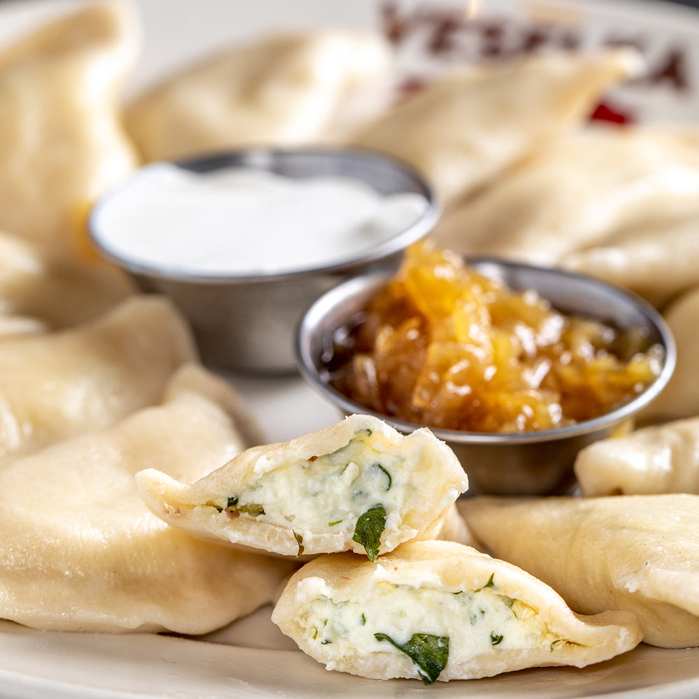 Arugula and Goat Cheese Pierogi Veselka 1