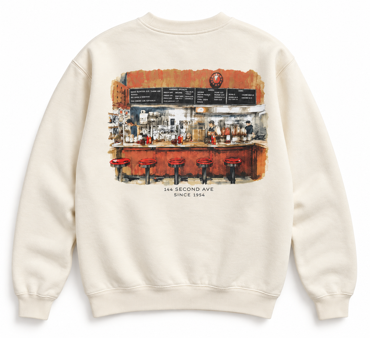 Veselka Watercolor 2nd Ave Crewneck