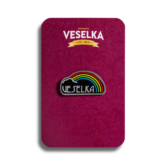 Vintage Veselka Rainbow Enamel Pin