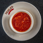 Tomato sauce in a side dish 