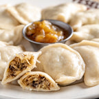 Sauerkraut & Mushroom Pierogi close up